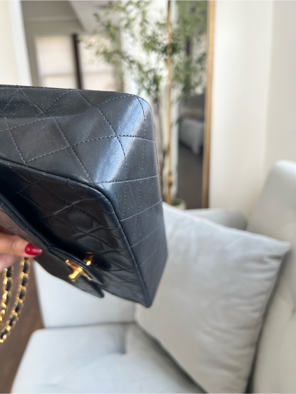 Vintage Chanel Classic Double Flap Lambskin Bag - Picture 9 of 16
